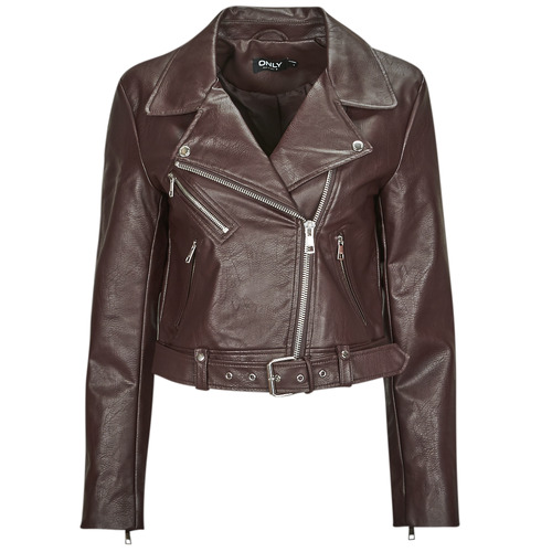 Only - ONLNEWVERA FAUX LEATHER BIKER CC OTW - Marron