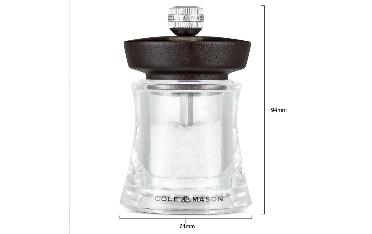 Salzmühle Holborn 9.5 cm, Dunkelbraun/TransparentGewürzmühle für Salz