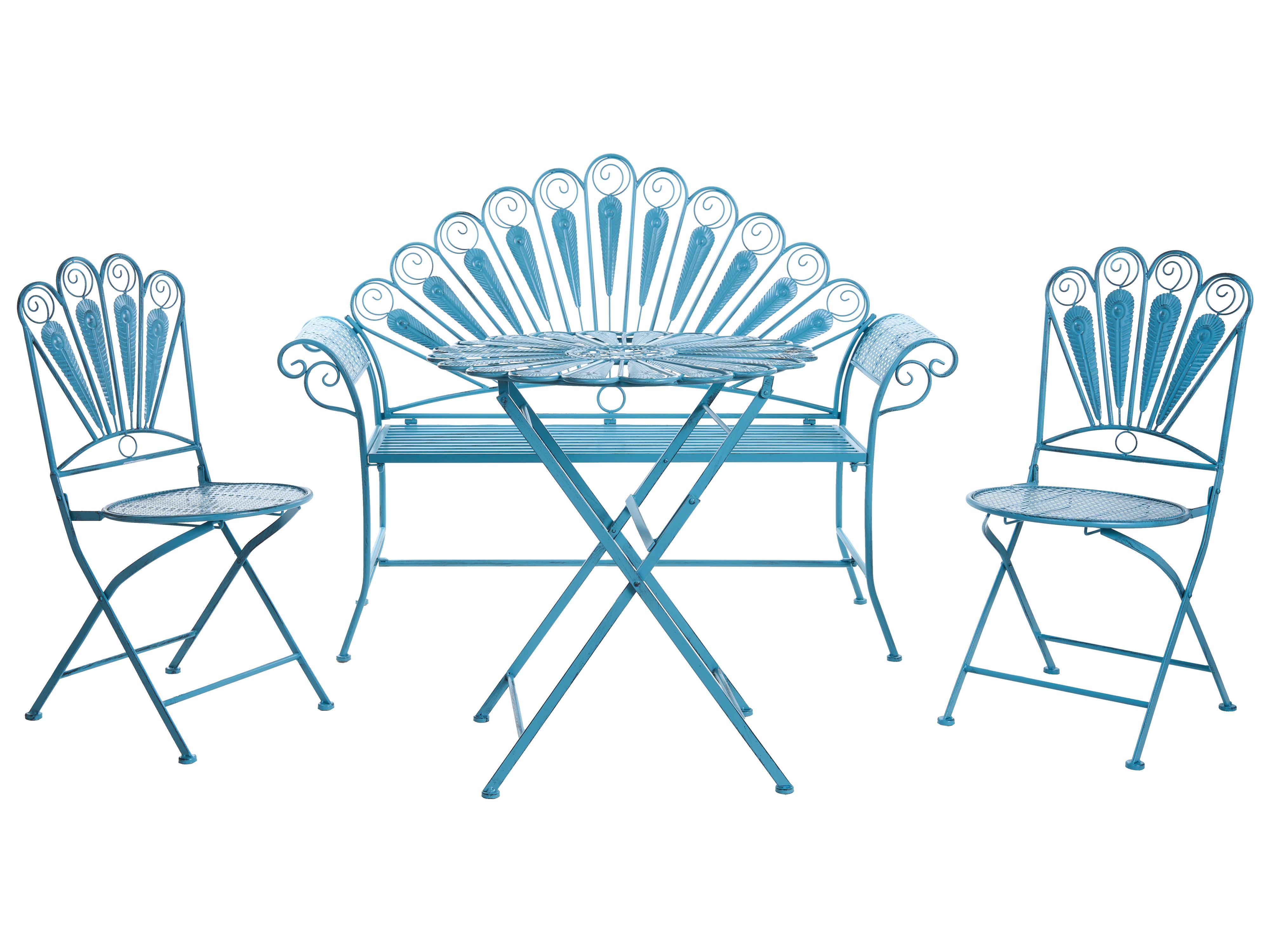 Bistroset met bankje PAVIA Metaal Blauw