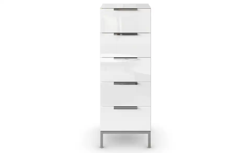 Kommode 40 cm verchromt Weiß