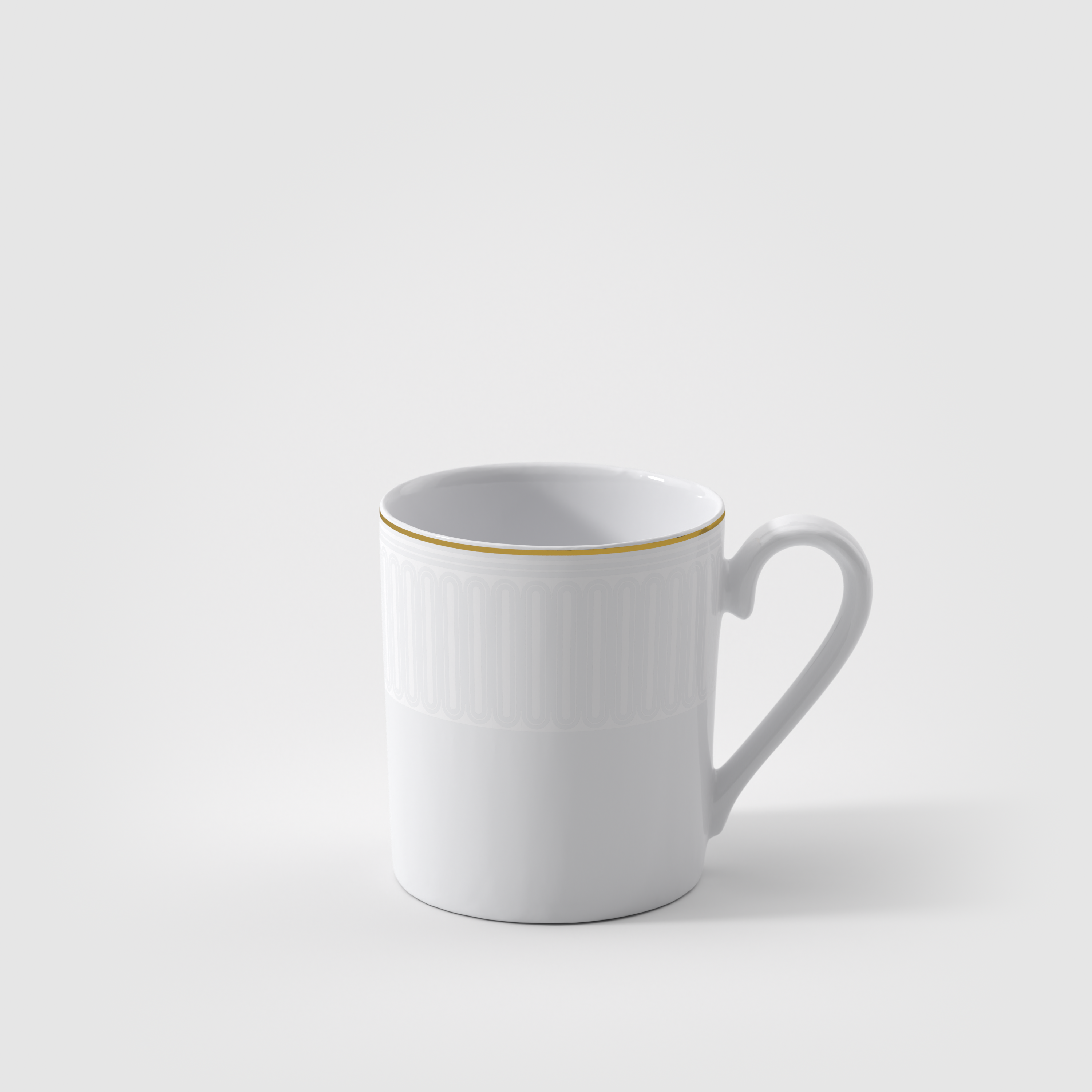 Chateau Septfontaines Mug White, 7.8 oz, Premium Bone Porcelain