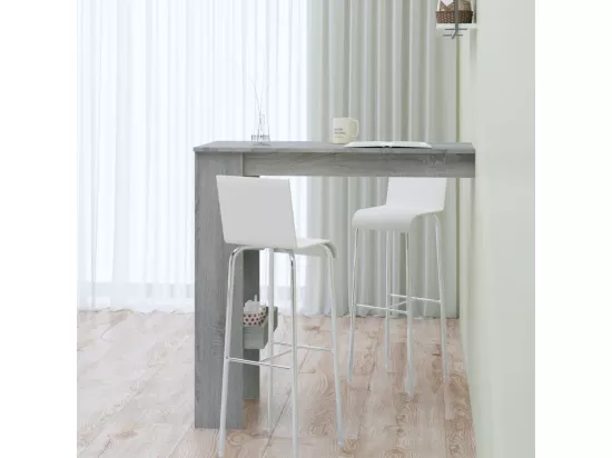 Table bar murale Sonoma gris 102x45x103,5 cm Bois d'ingénierie