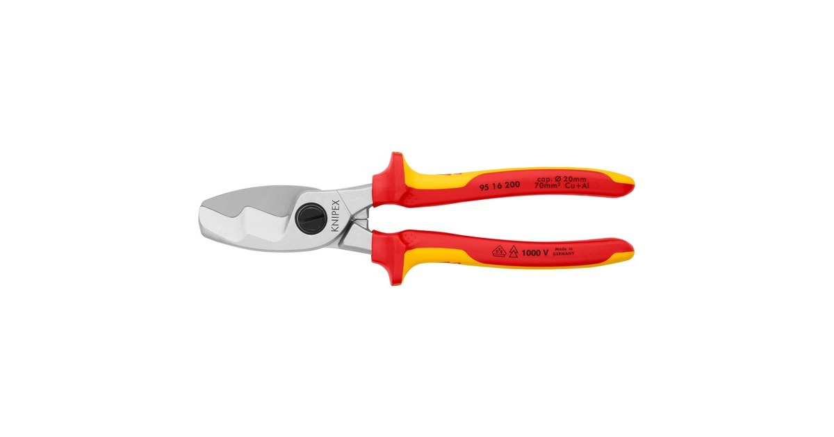 KNIPEXKabelschaar VDE met dubbele snijkanten 9516200  kniptang
