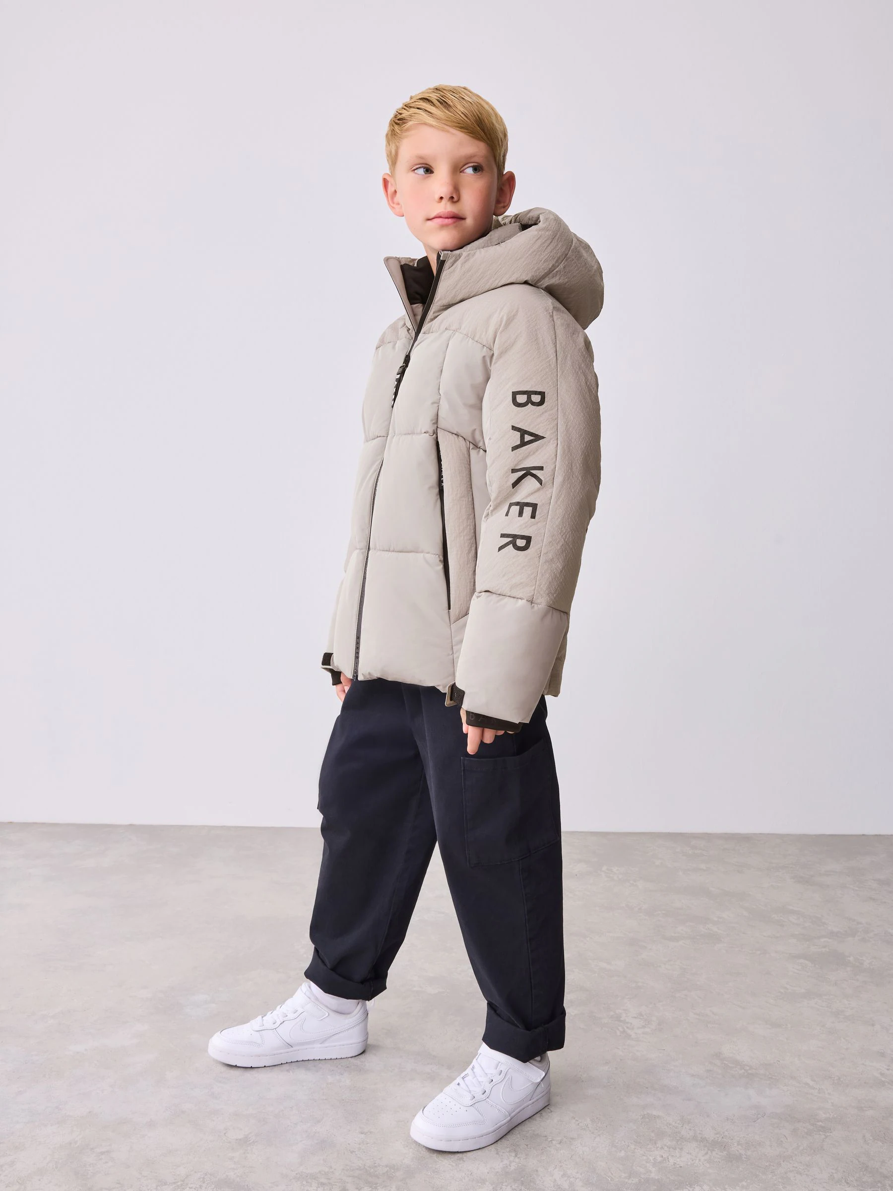 Baker by Ted Baker Baker by Ted Baker Naturel Regenbestendige Gevoerde jas