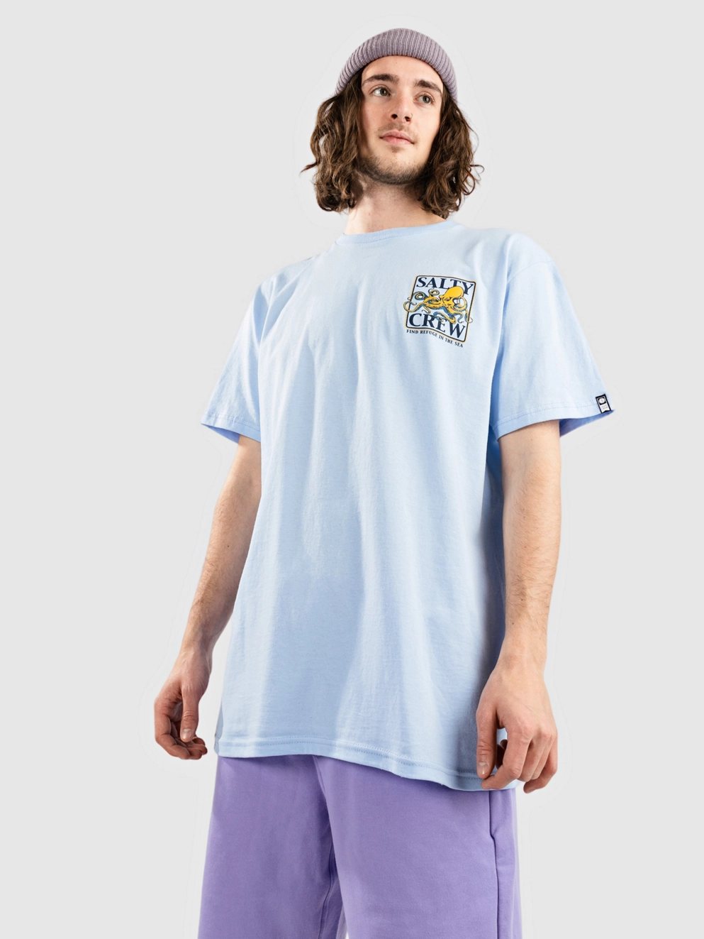 Salty Crew Ink Slinger Standard T-Shirt light blue