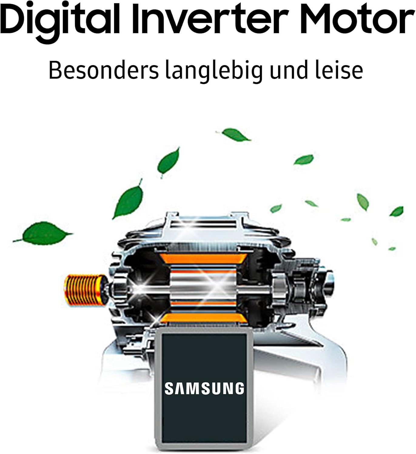 Samsung WW91T4048CE/EG Waschmaschine, 9 kg, 1400 U/min, Ecobubble, Hygiene-Dampfprogramm, FleckenIntensiv-Funktion, Digital Inverter Motor, Weiß