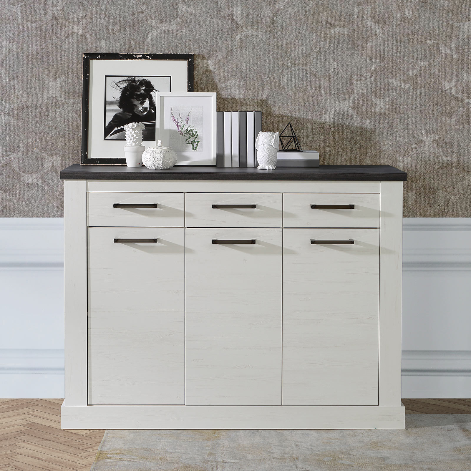 Sideboard - Pinie weiß-Touchwood - 140 cm