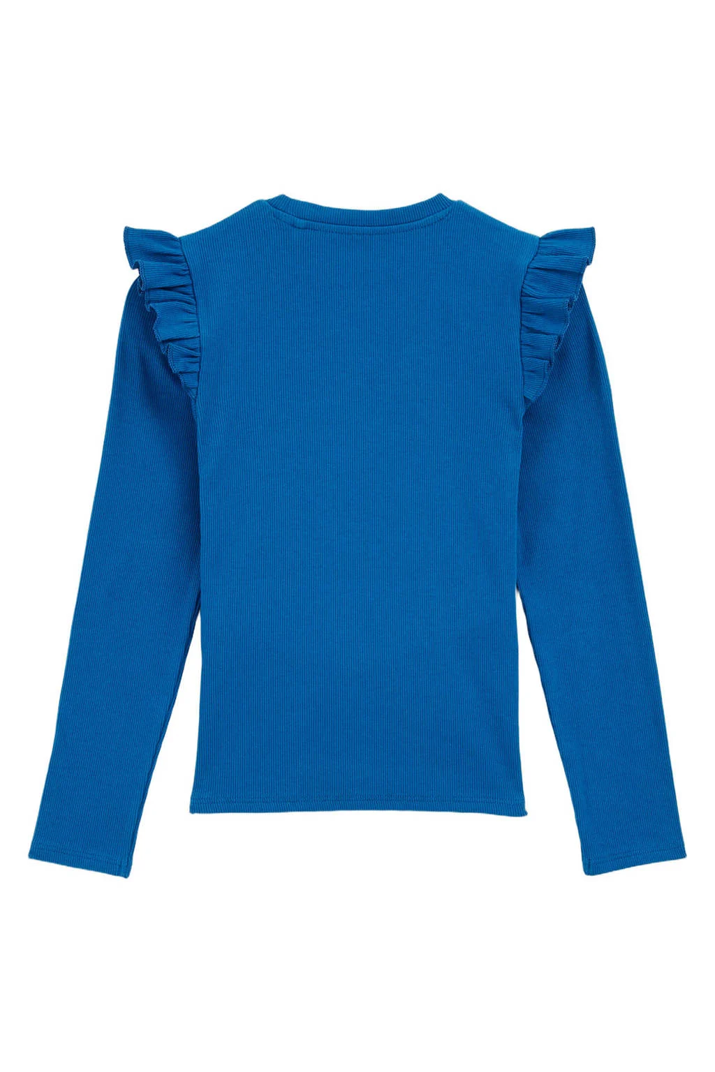 WE Fashion longsleeve rib gebreid blauw