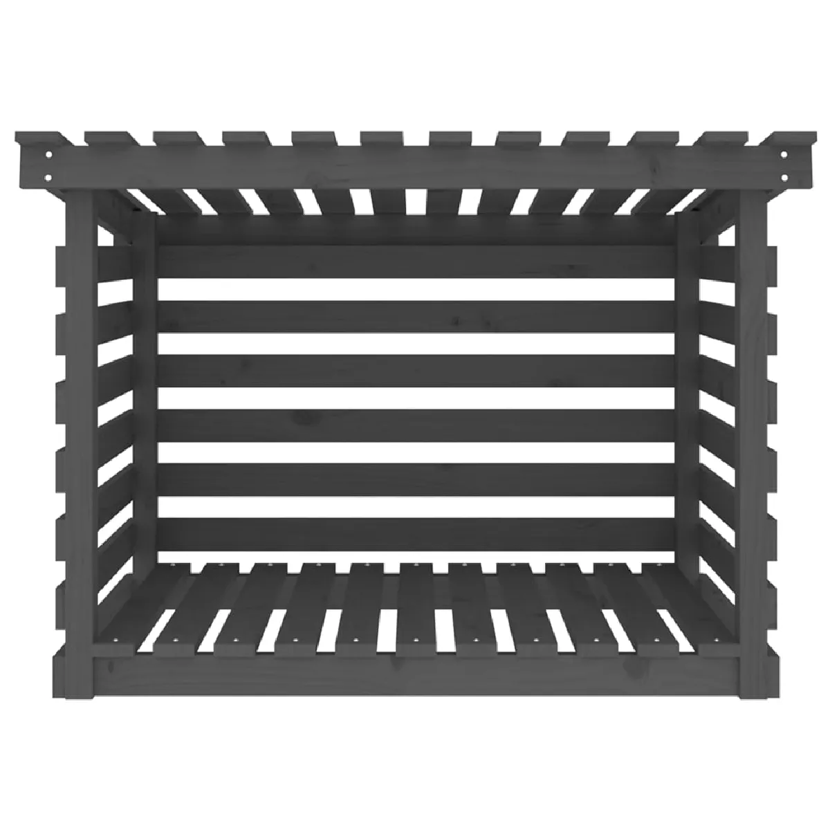 vidaXL Support bois de chauffage Gris 108x73x79 cm - Bois de pin