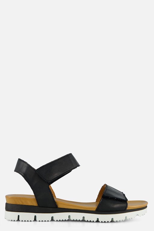 Aqa Sandalen zwart Leer