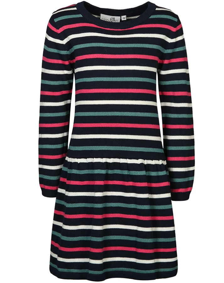 Strickkleid COZY STRIPES in navy