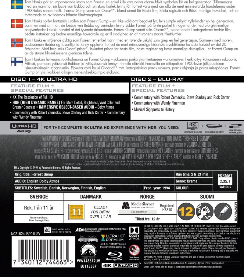 Forrest Gump - 4K Ultra HD Blu-Ray