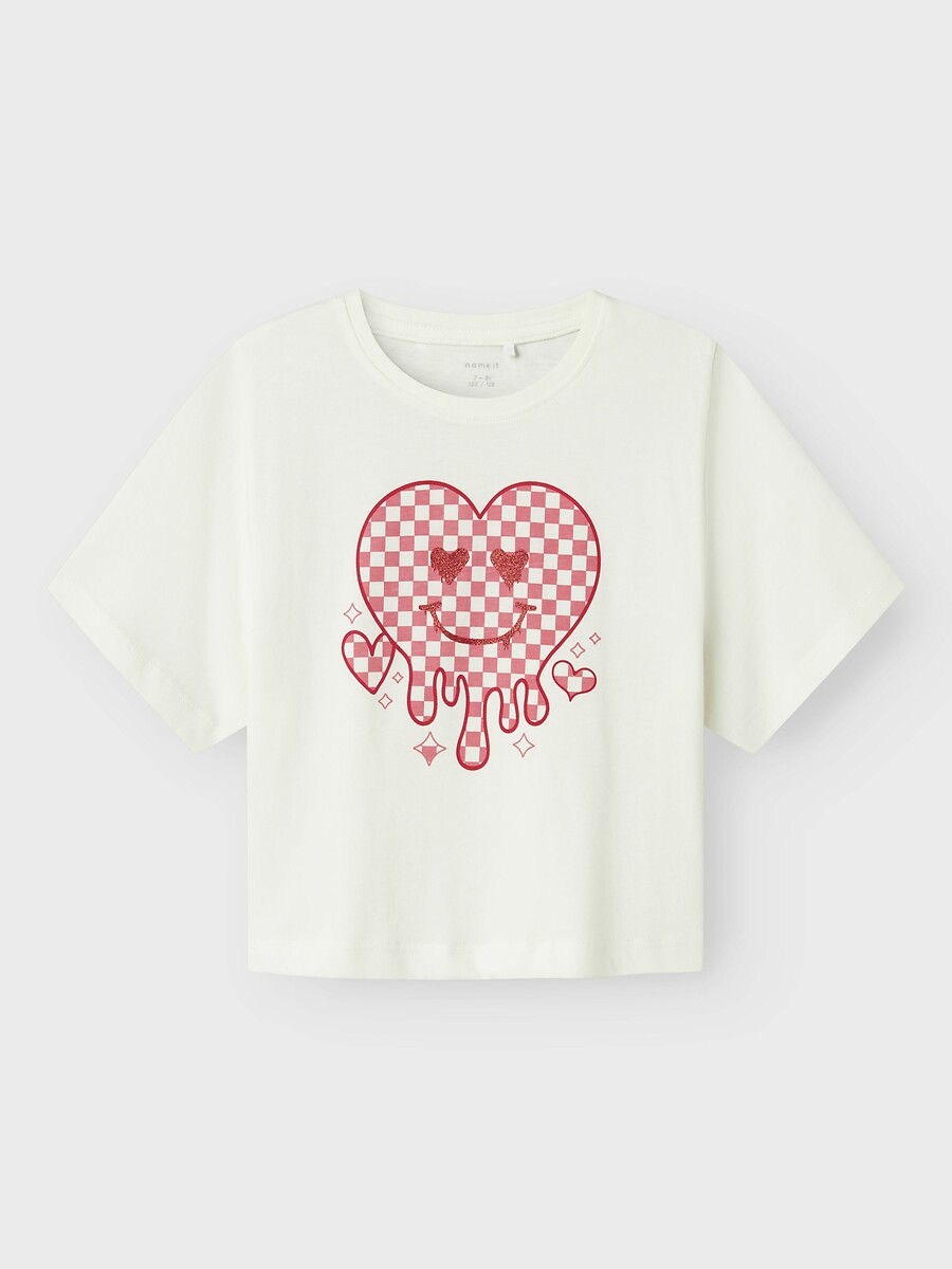 Nomeie como quiser<br>Camiseta de manga curta com estampa na frente