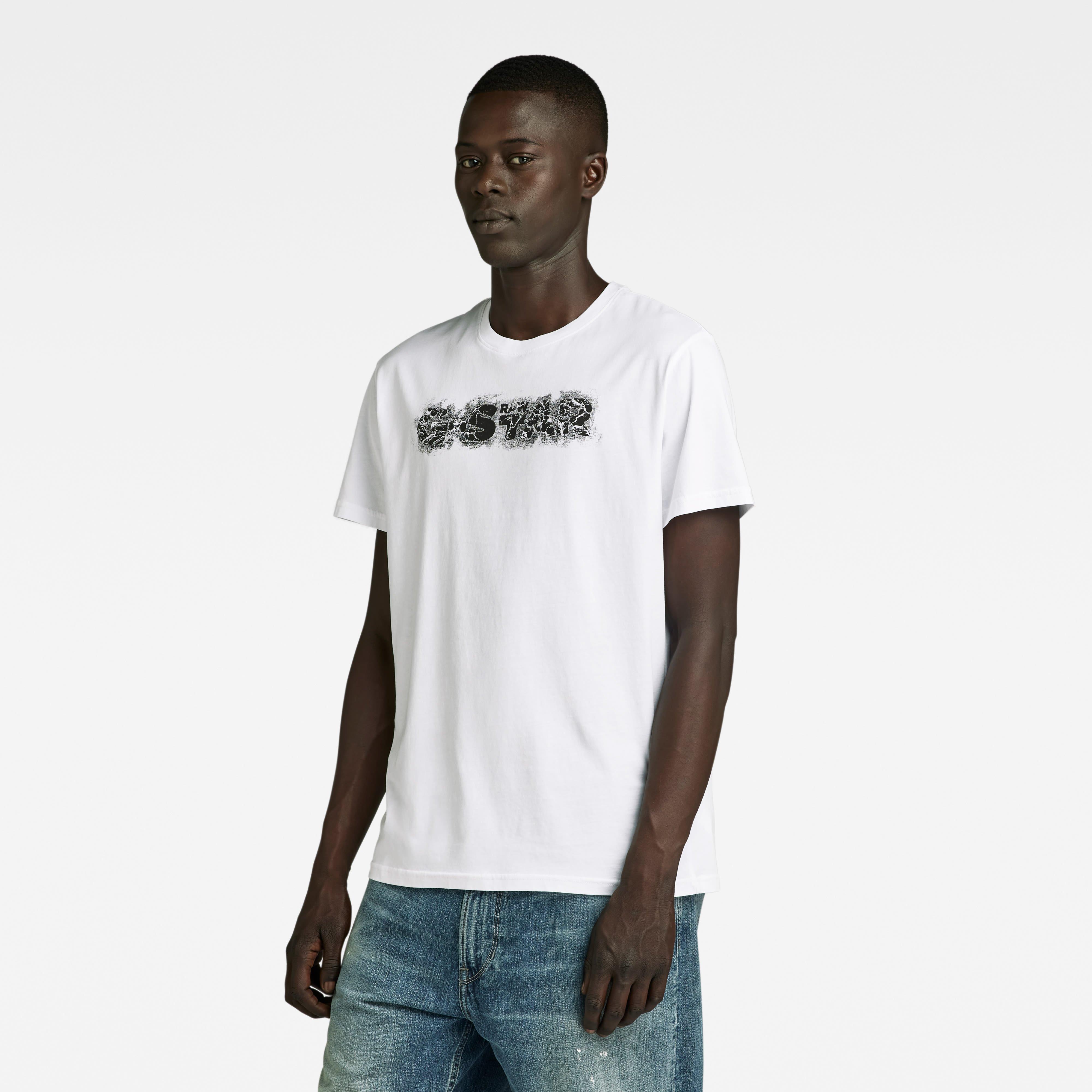 G Star Distressed Logo T Shirt