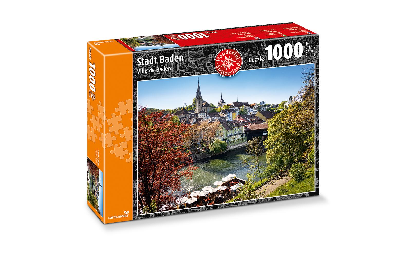 Puzzle Stadt Baden 1000 TeilePuzzle mit detailliertem Stadtmotiv