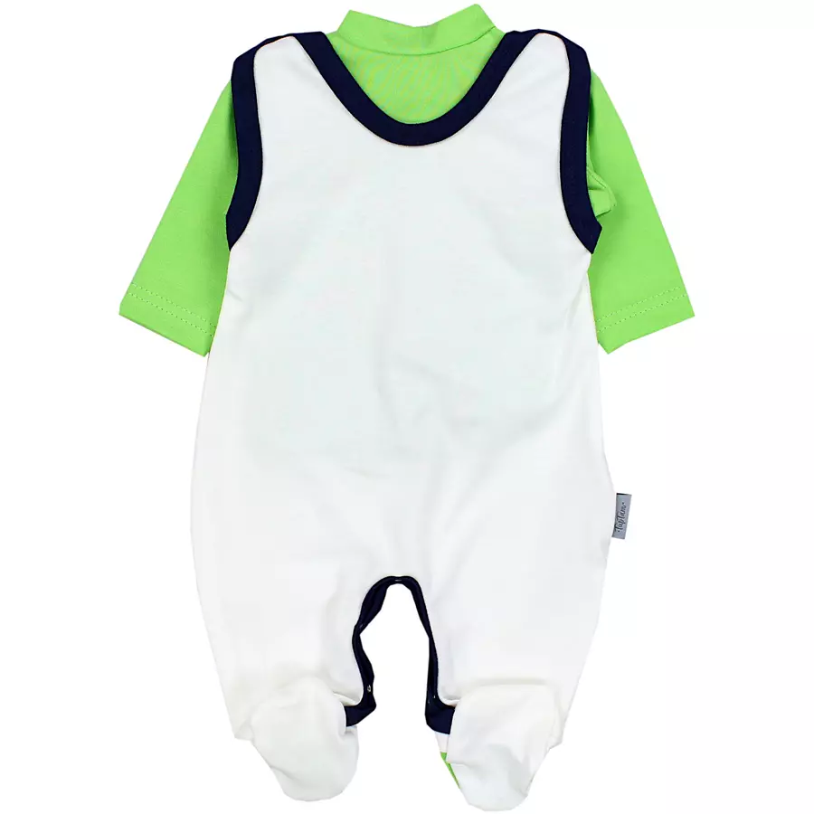 TupTam Baby Unisex Strampler-Set mit Aufdruck Spruch 2-tlg grün-kombi