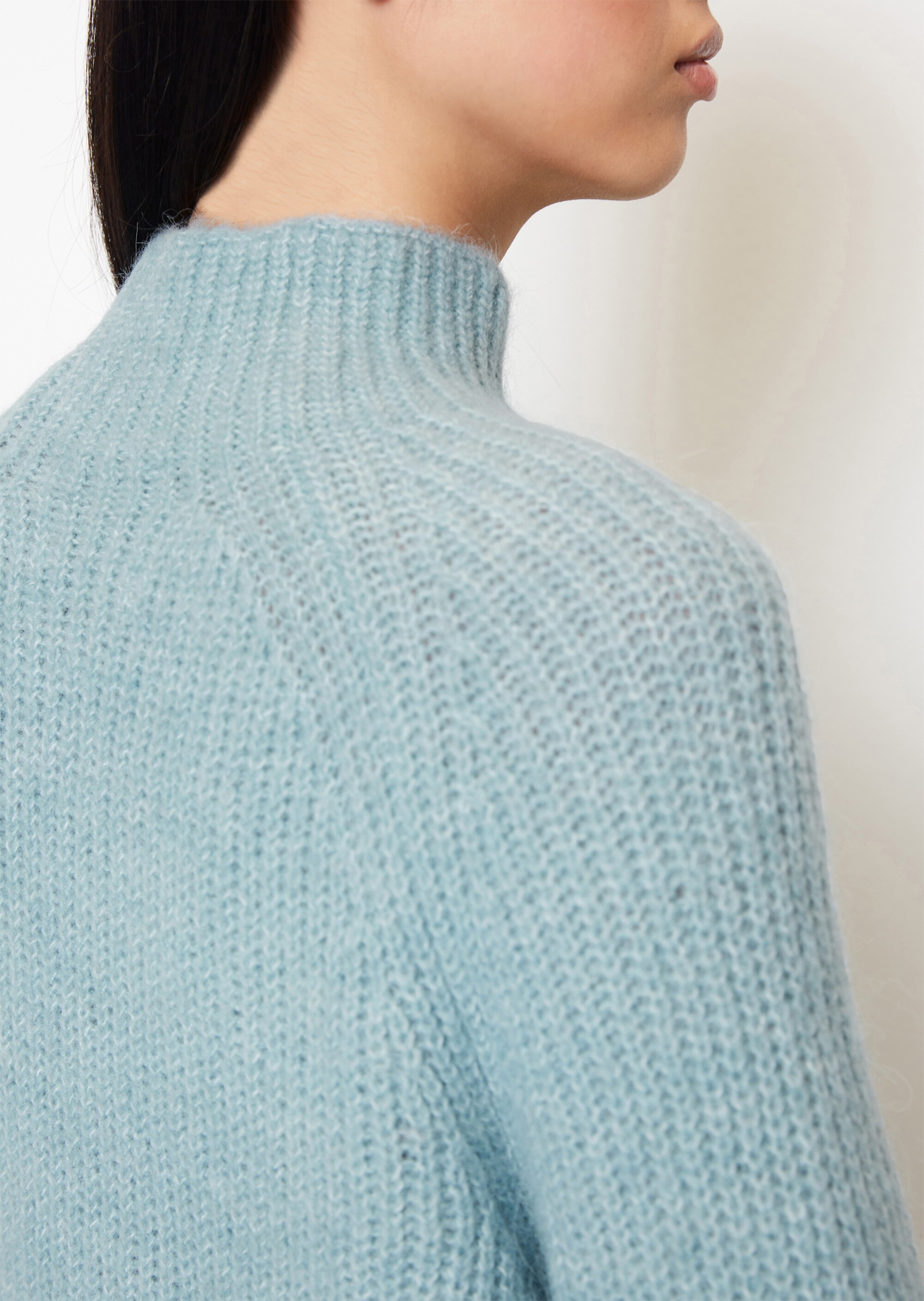 Pullover looseaus flauschigem Schurwolle-Alpakawolle-Mix