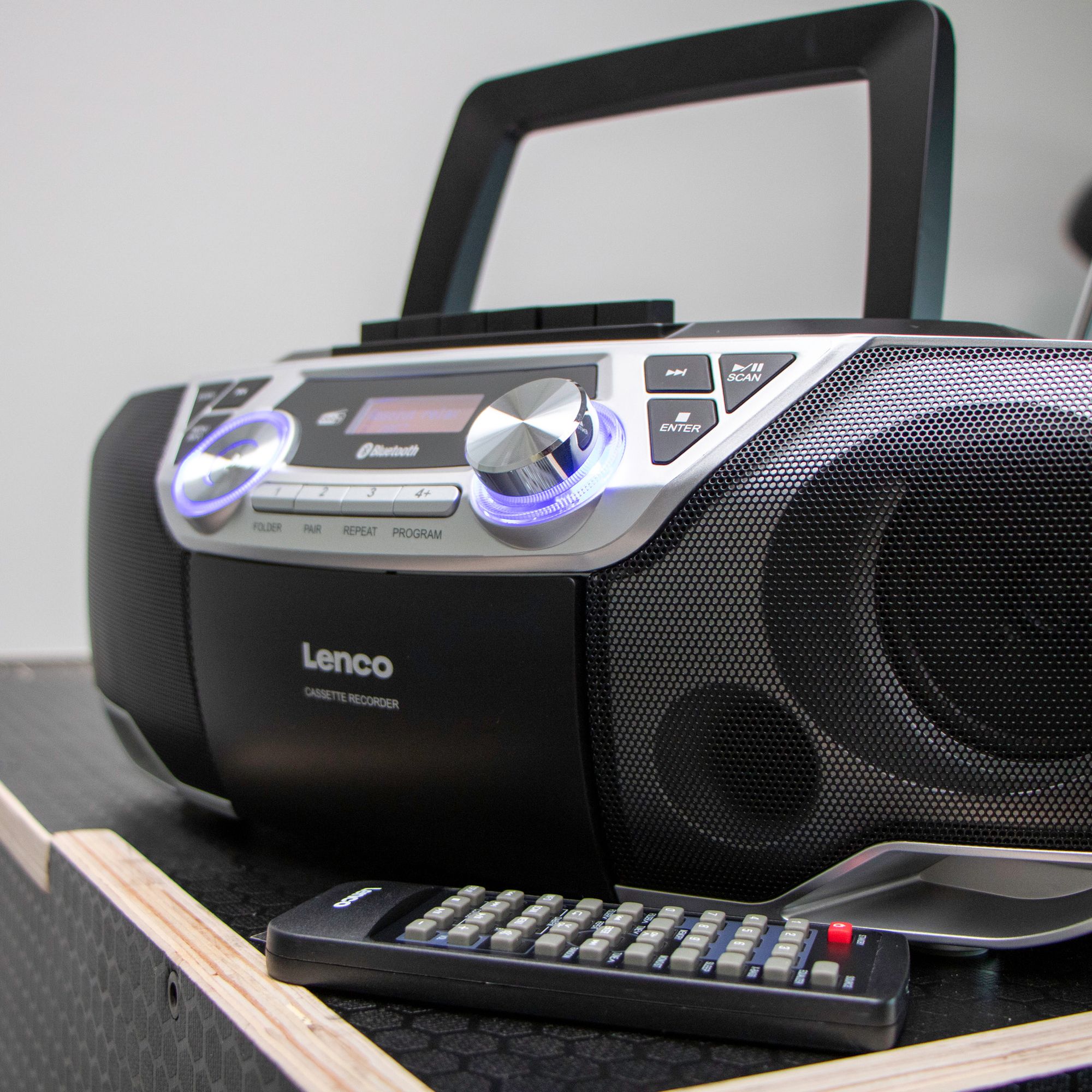 Lenco scd-720si cd-speler boombox - zwart,zilver