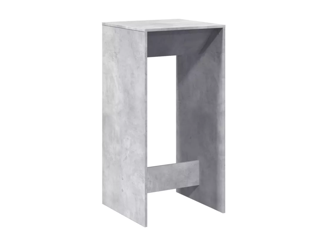 Table de bar gris béton 51x50x103,5 cm bois d'ingénierie