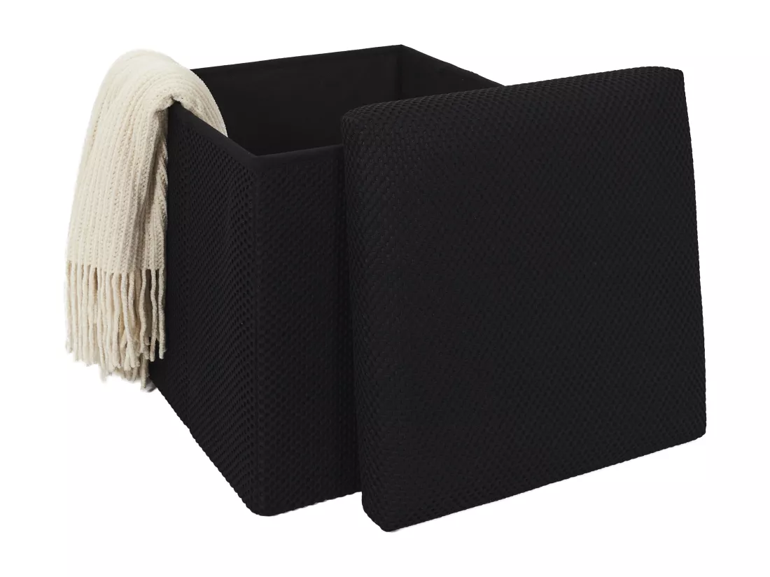 Coffre Pouf Pliable Atome Noir