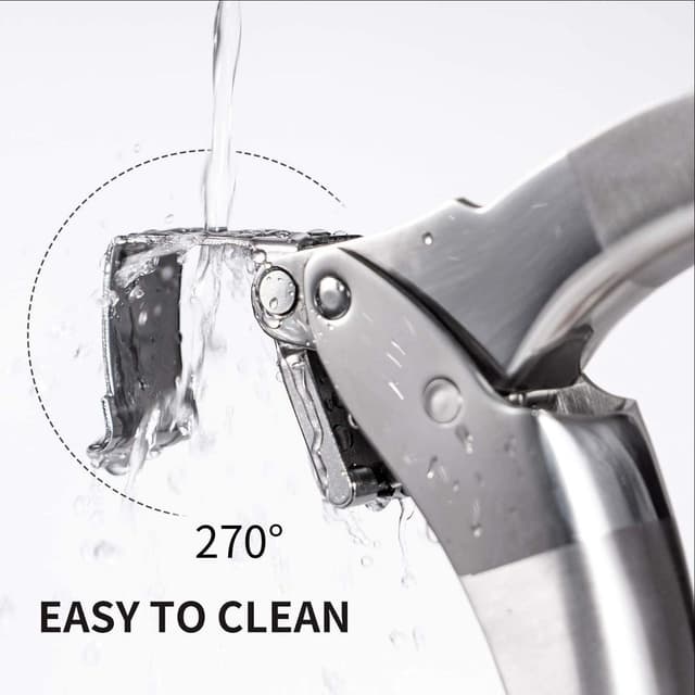 Manuel hvidløgspresse i rustfrit stål