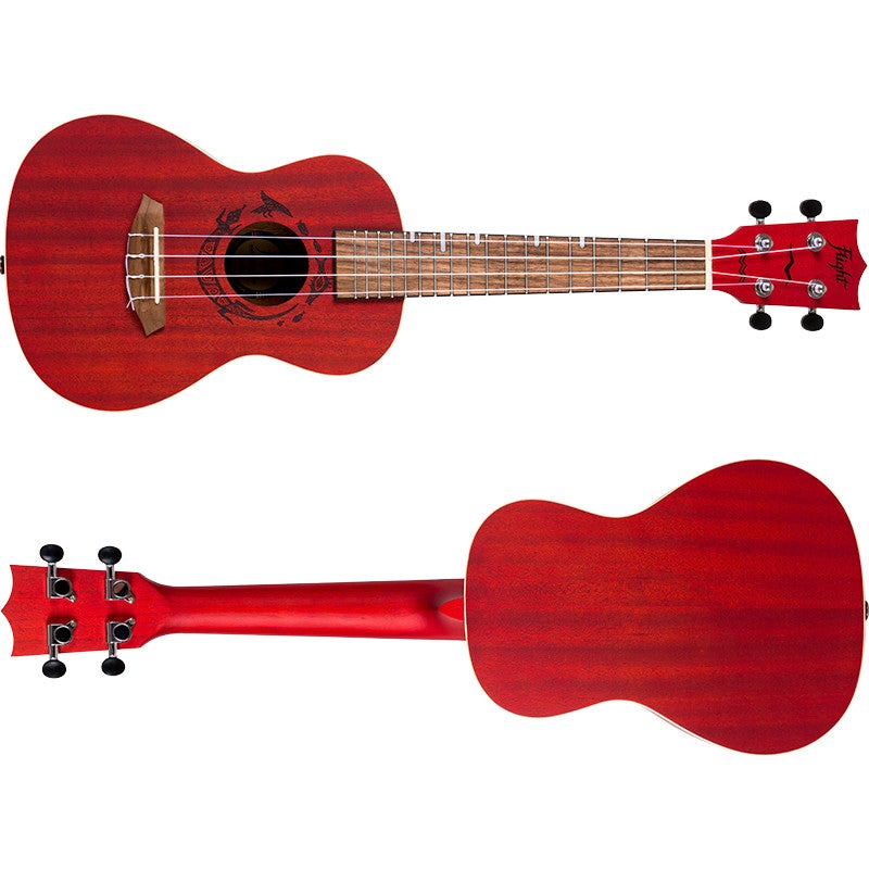 Flight Gemstone Series DUC380 Coral concert ukelele met gigbag