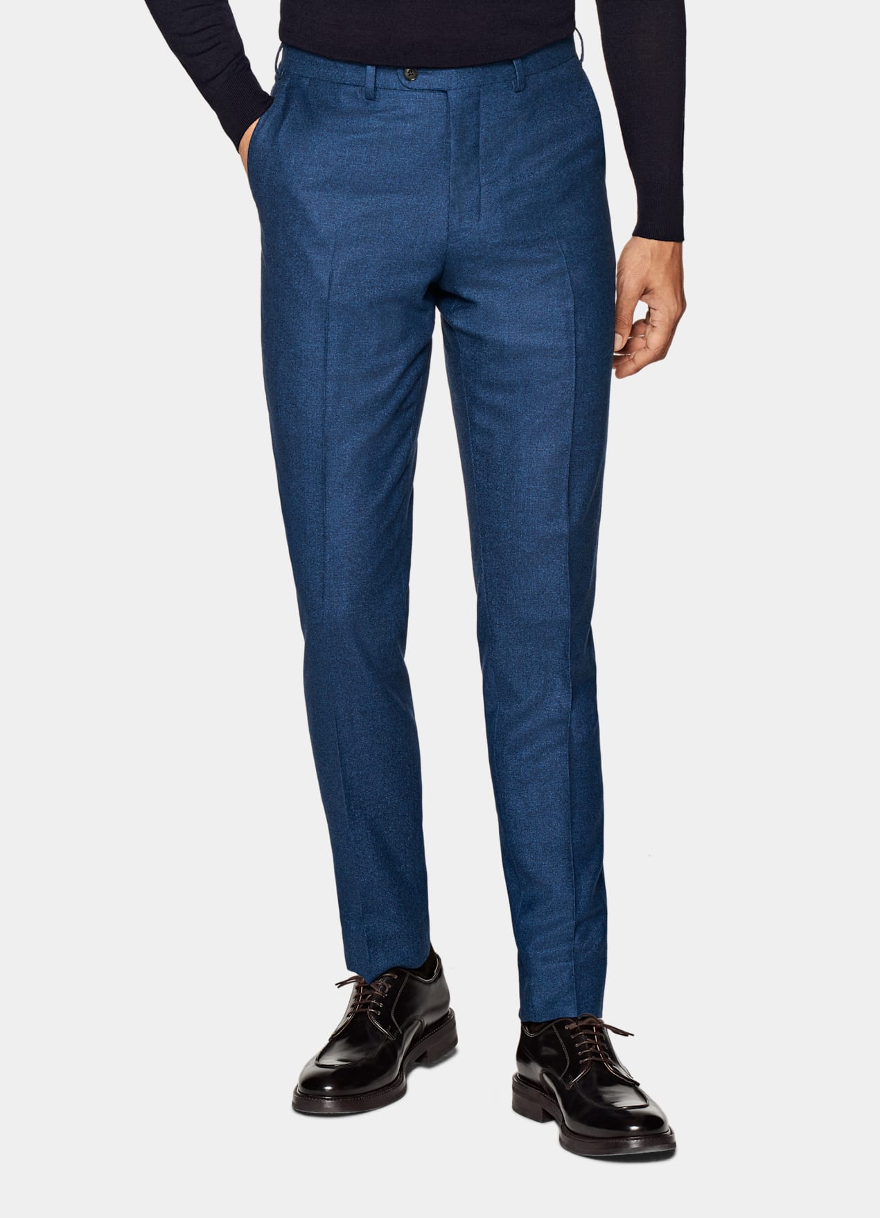 Costume Lazio coupe Tailored bleu moyen