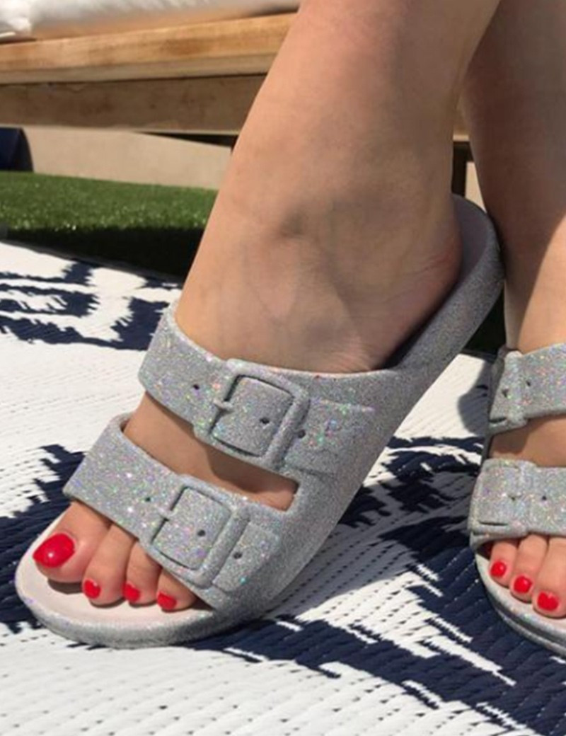 CACATOES SANDALES FEMME TRANCOSO SILVER