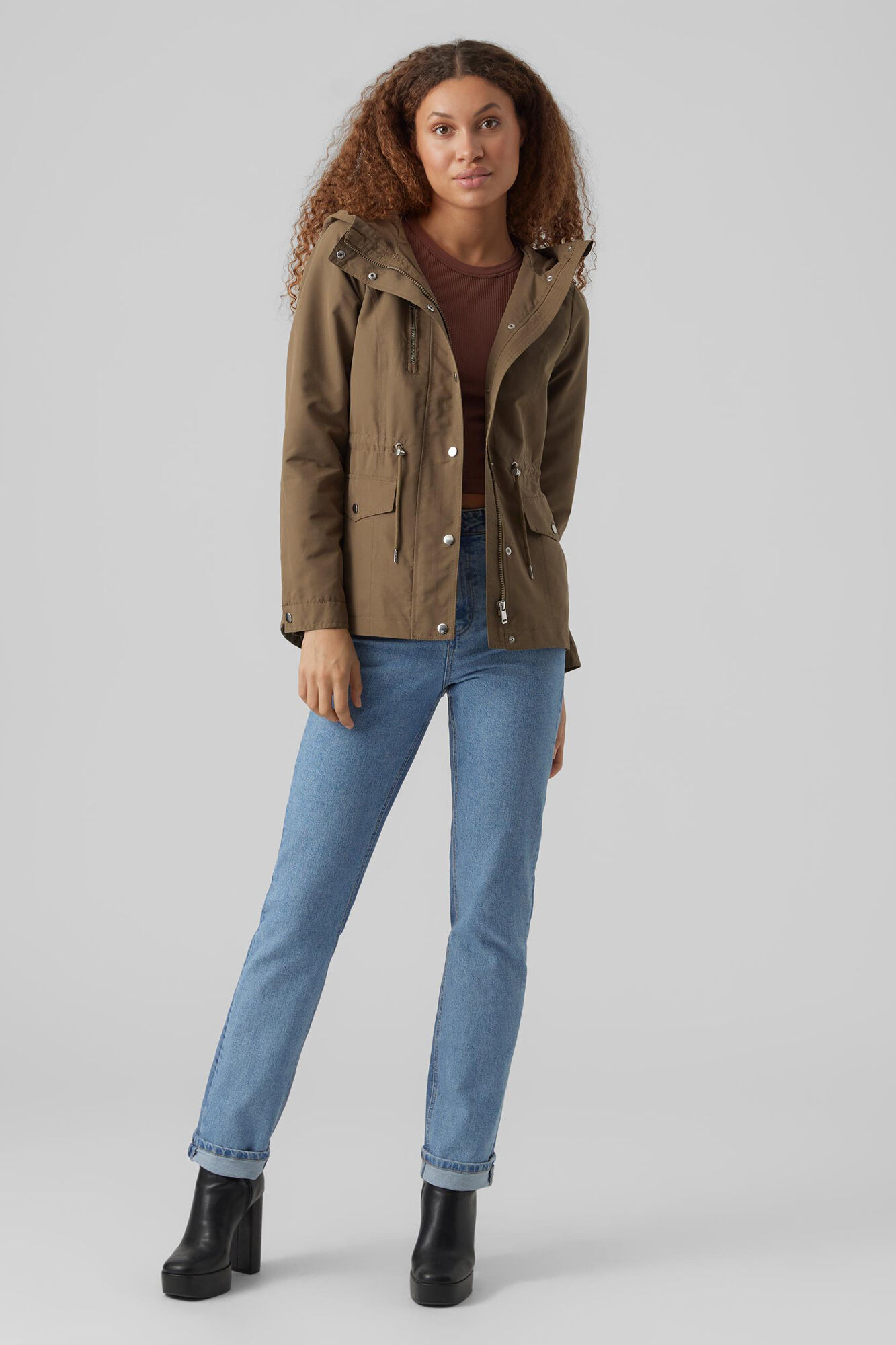 Parka com capuz - Verde