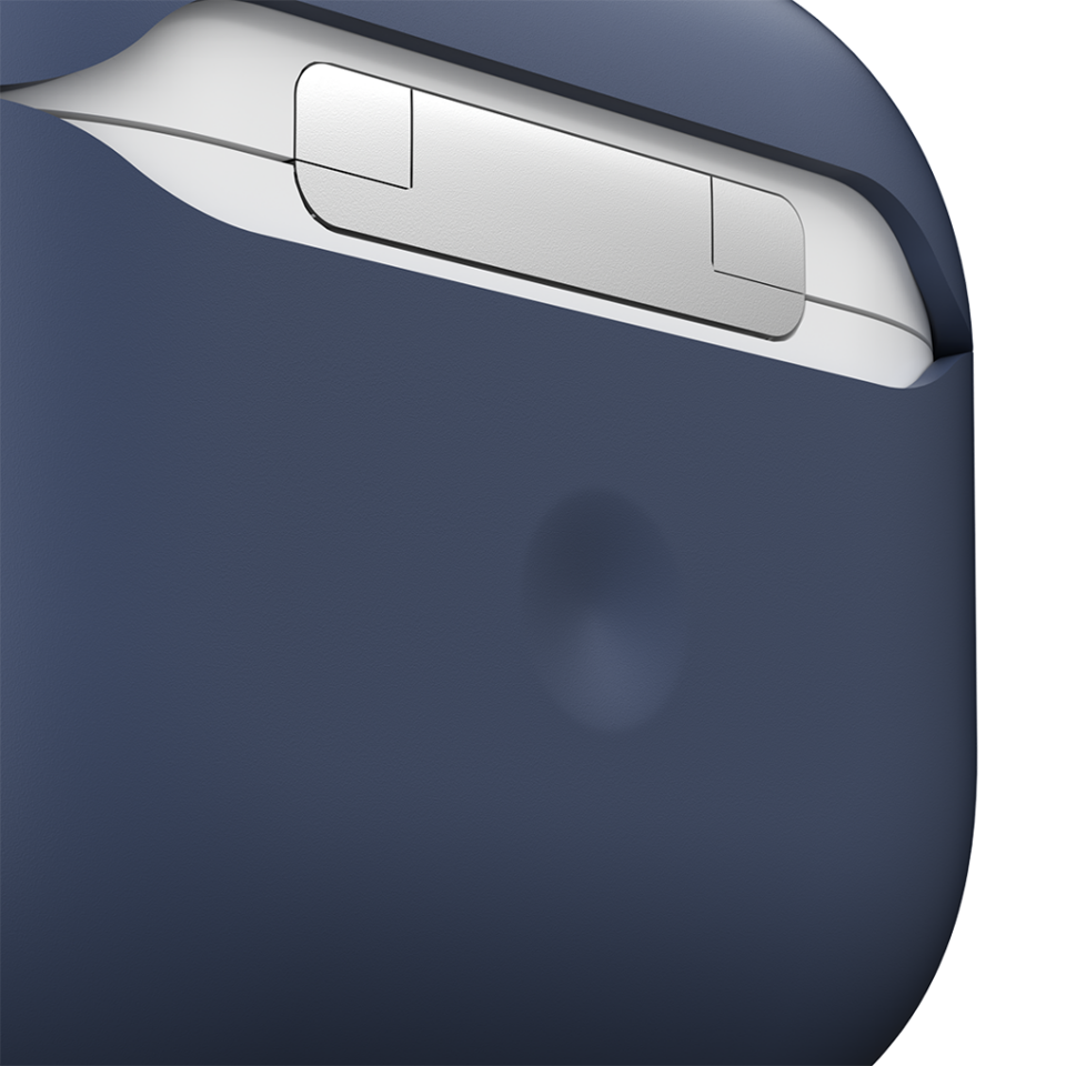 KeyBudz - PodSkinz HyBridShell Series Keychain Case - Premium hard shell triple layer case for your Airpods 3 (Color: Midnight BlueBlue)