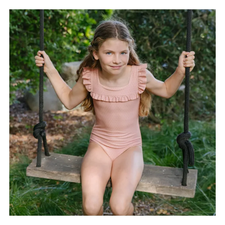 Minnow Maillot 1 Pièce Square Pois | Rose