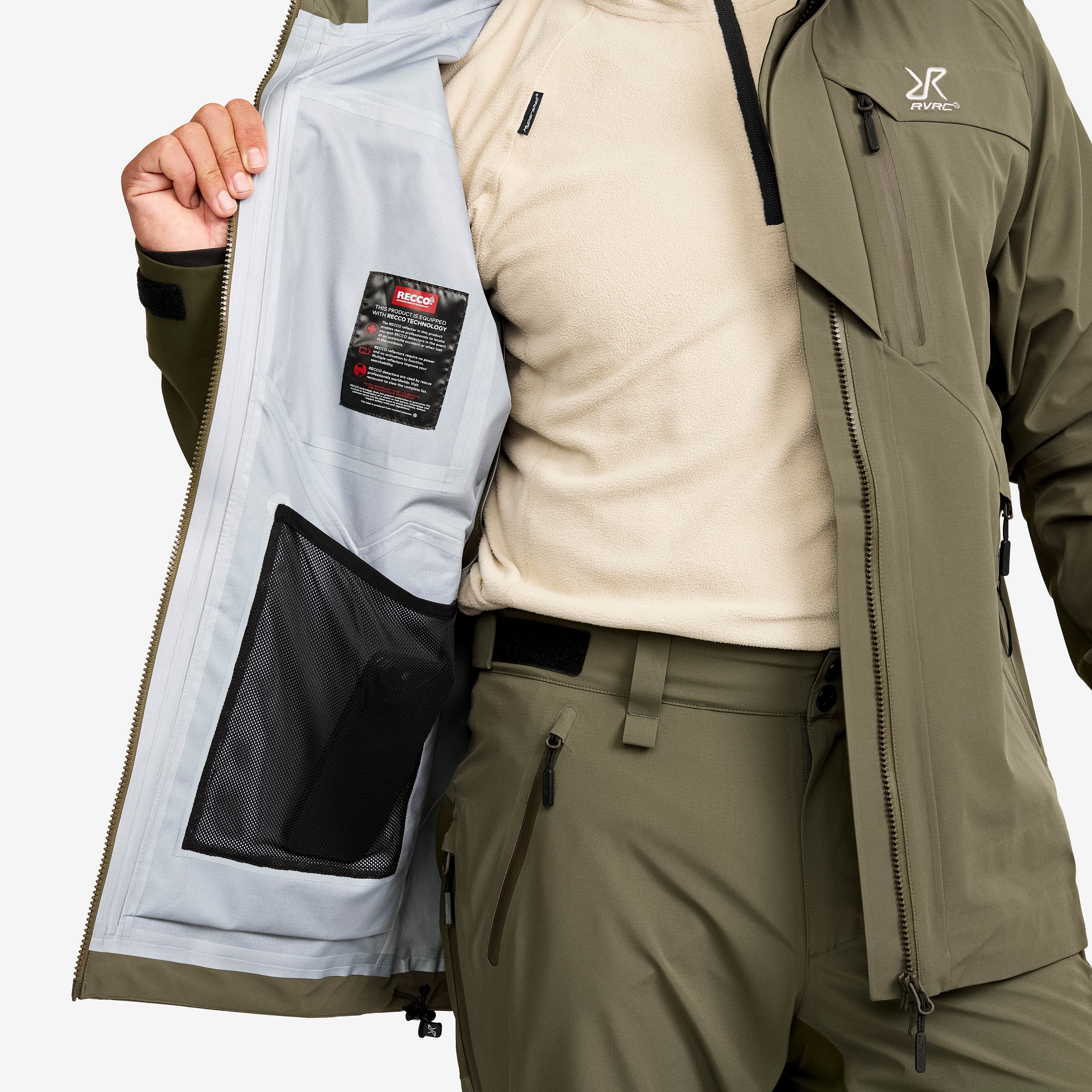 Aries Pro 3L Shell Jacket Herre Grape Leaf/Forest Night