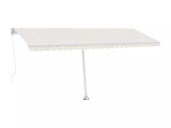 Auvent manuel rétractable sur pied 500x300 cm Crème