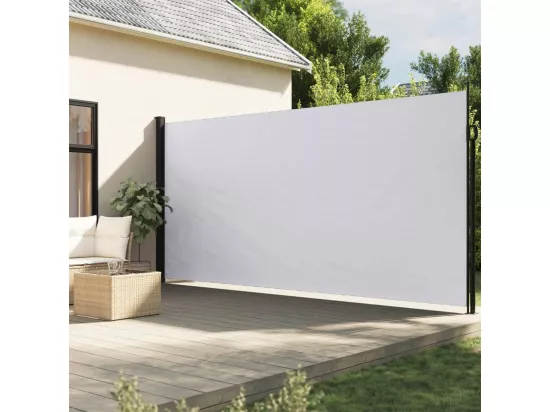Auvent latéral rétractable blanc 220x500 cm