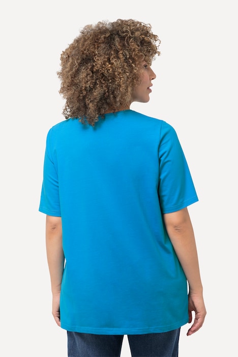 T-Shirt, A-Linie, V-Ausschnitt, Halbarm