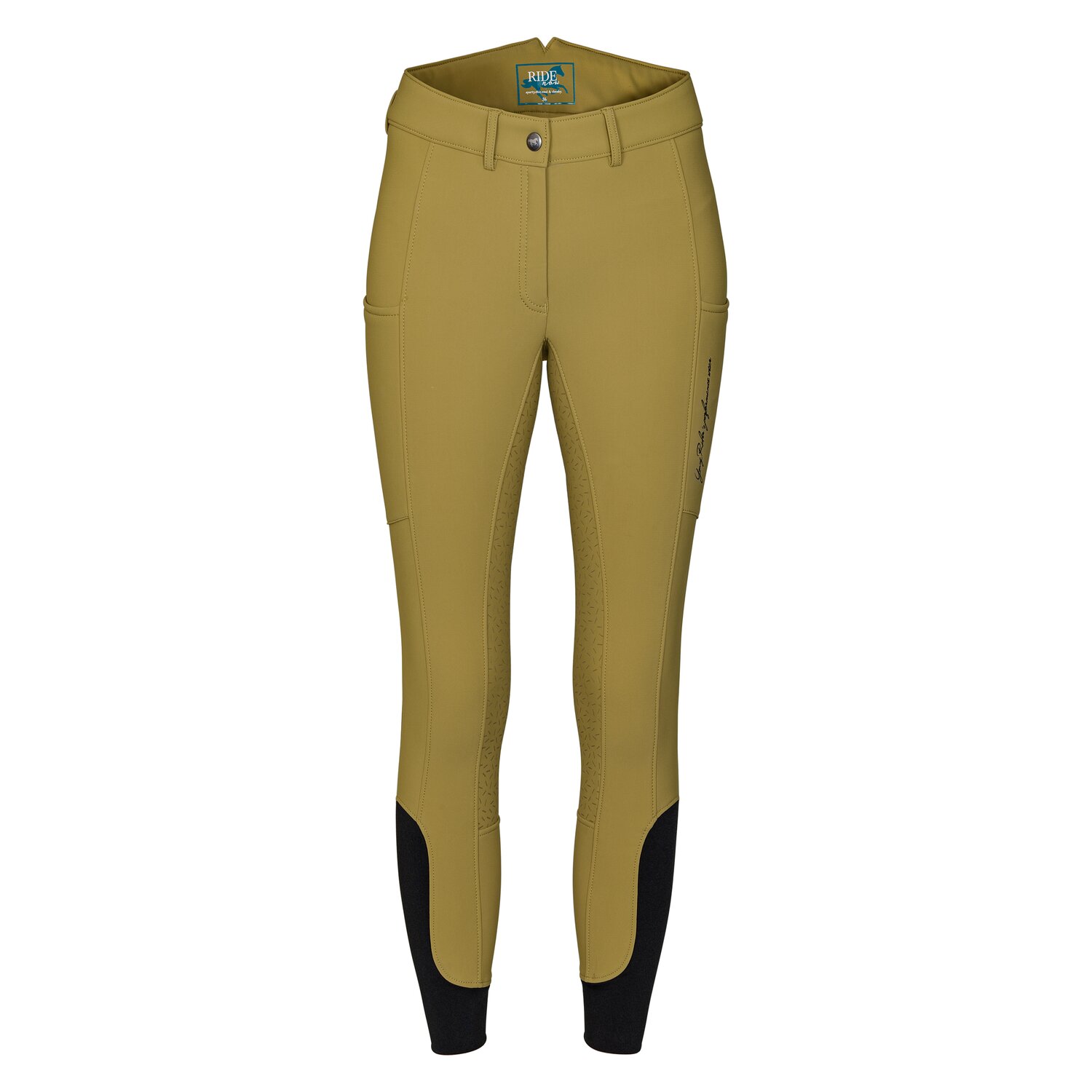 RIDE now Softshell Grip-Vollbesatz-Reithose  - moss