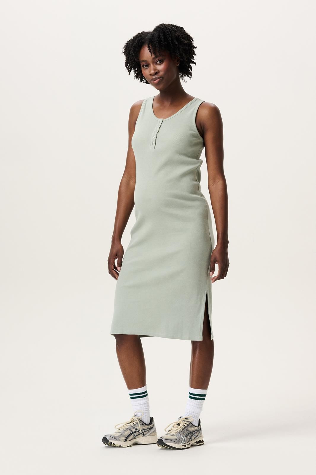 Noppies Maternity Jurk met voedingsfunctie Estrella - Iceberg Green