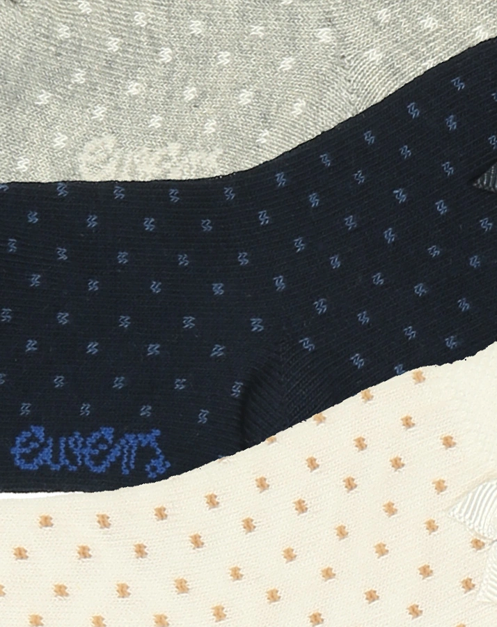 Babysocken PÜNKTCHEN & SCHLEIFE 3er-Pack in creme/grau/navy
