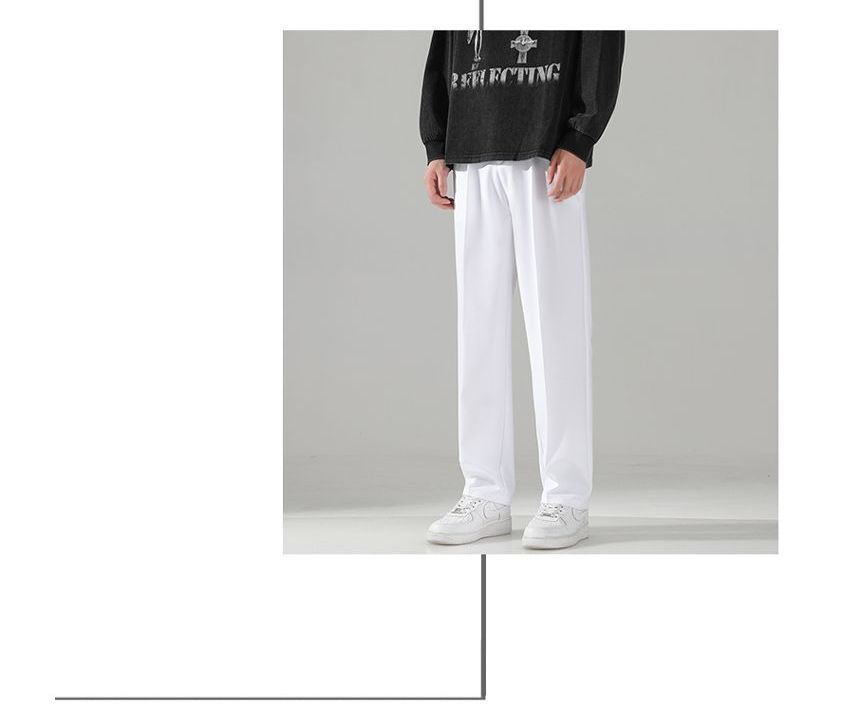 Naideth - Halfhoge effen rechte broek
