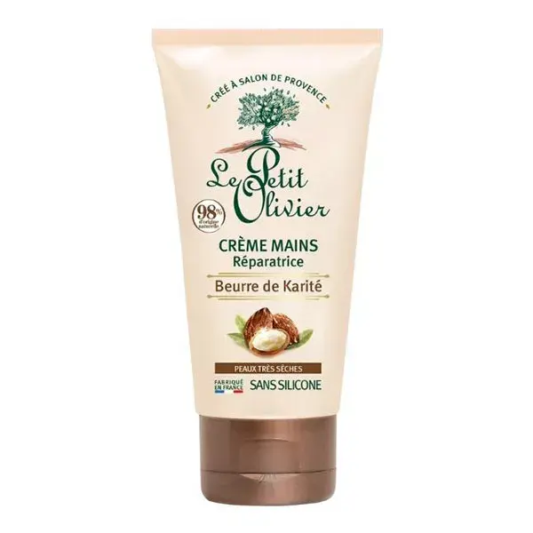 Creme para as mãos reparador com manteiga de karité Le Petit Olivier 75ml