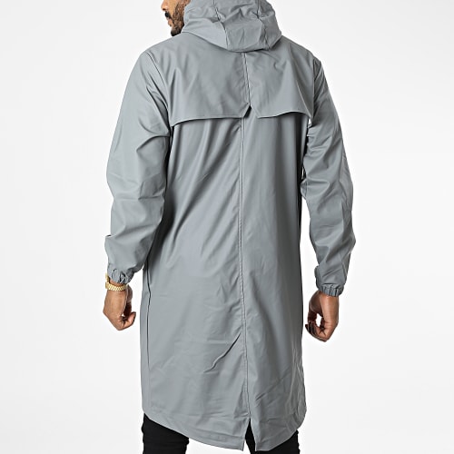 Veste Zippée Capuche Longue Gris