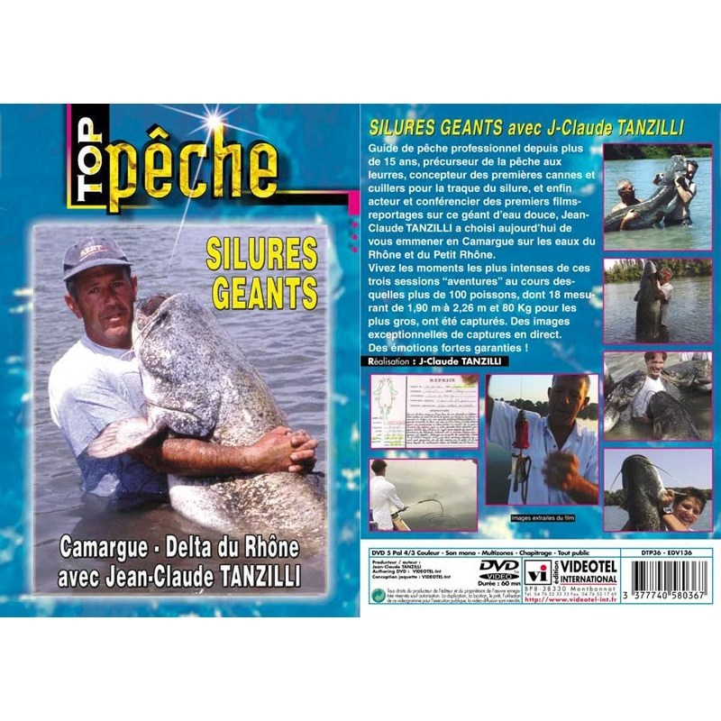 Dvd - Silures Geants Avec Jean-Claude Tanzilli - Peche Des Carnassiers - Top Peche