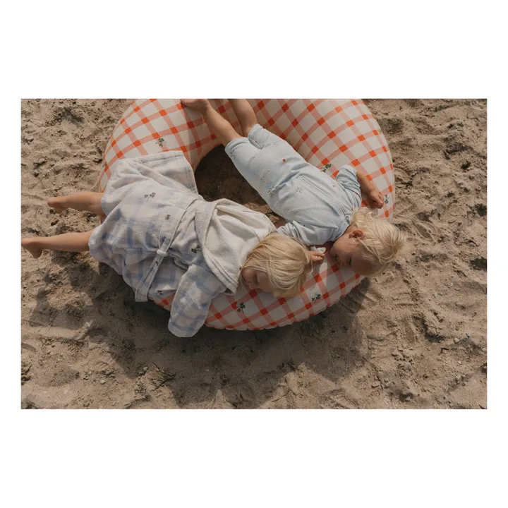 garbo&friends Peignoir enfant Gingham Sorrel | Bleu ciel