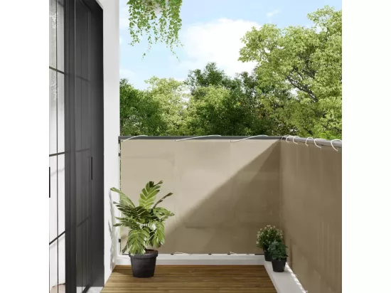 Écran de balcon beige 120x800 100% polyester oxford