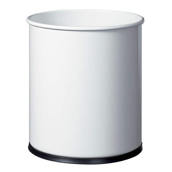 Corbeille bureau métal Papéa Rossignol 15 L blanc