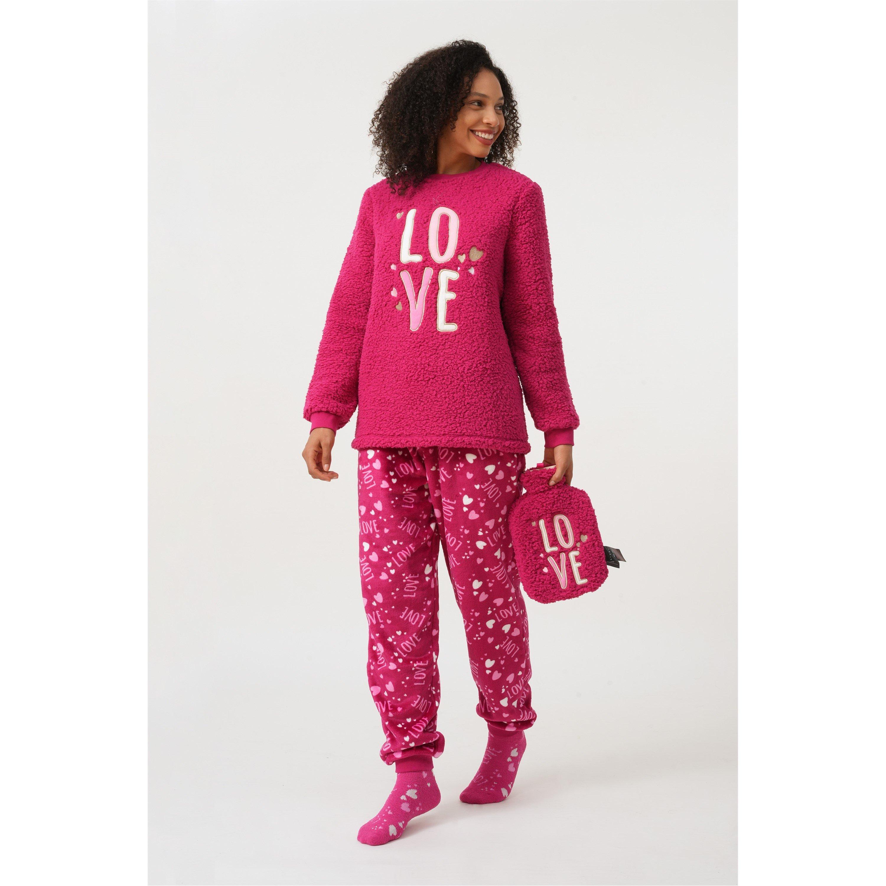 Linea Ladies Love Pyjama and Hot Water Bottle Gift Set