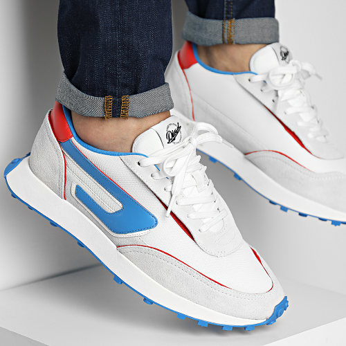 Baskets Racer LC Y02873 Star White French Blue Red Alert