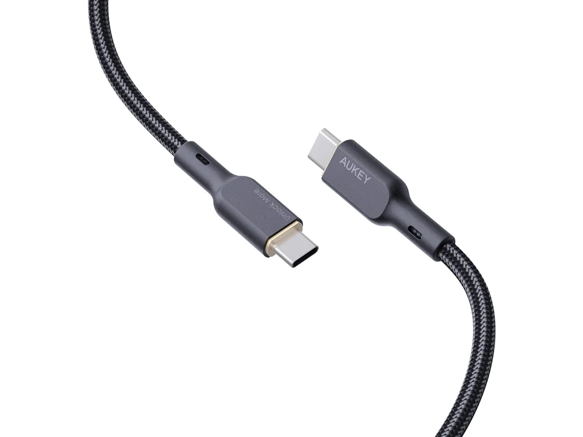 (1m) 100W USB C auf USB C Ladekabel Kevlar Datenkabel (CB-KCC101) - Schwarz