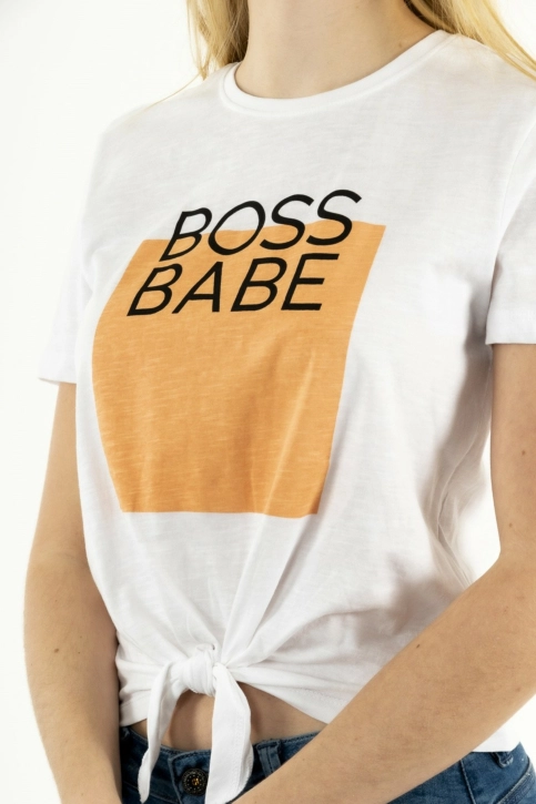 tee shirt only silly life blanc