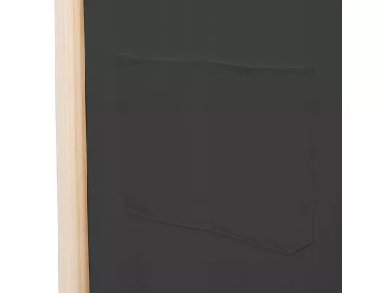 Cloison de séparation 3 panneaux Gris 120x170x4 cm Tissu